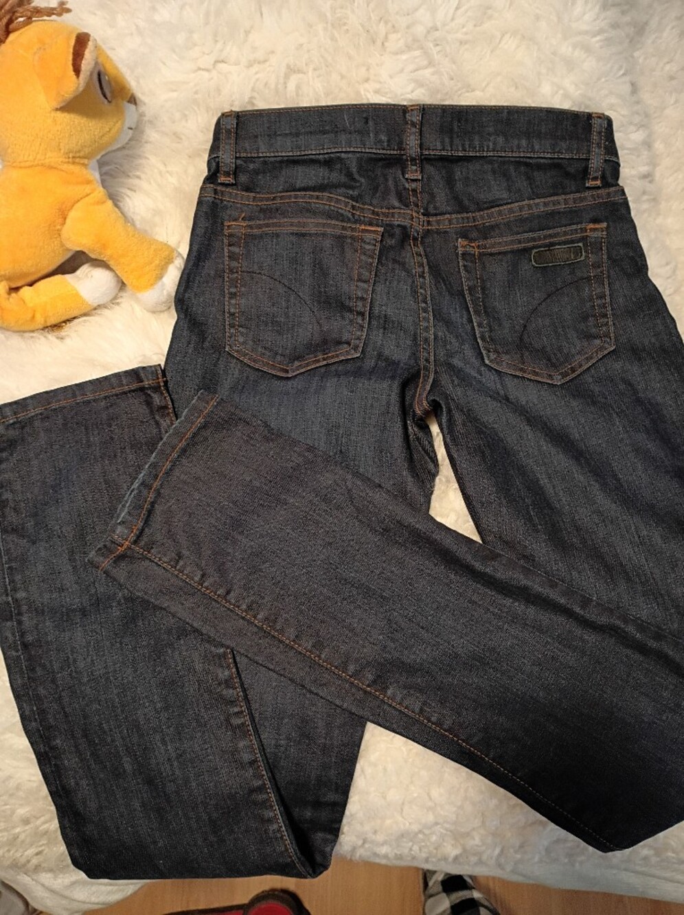 Josie Dark Wash Straight-Leg Jeans - Dark Blue